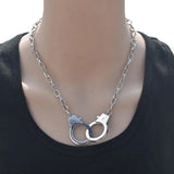 Handcuffs Pendant Charm Necklace Gothic Collar Statement Necklaces