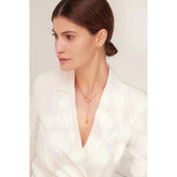 Stainless Steel Bib Chain Necklace Women Charm Jewelry Gift