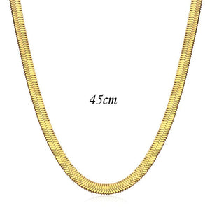 Stainless Steel Snake Chain Choker Necklace for Women