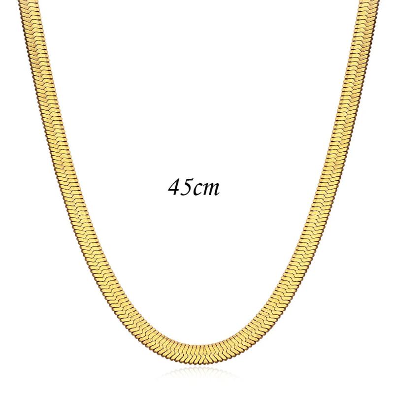 Stainless Steel Snake Chain Choker Necklace for Women