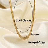 Stainless Steel Snake Chain Choker Necklace for Women