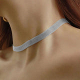 Stainless Steel Snake Chain Choker Necklace for Women