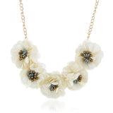 Bohemia Flower Charm Necklaces Multicolor Rose Floral Choker Collar Chain Neckla