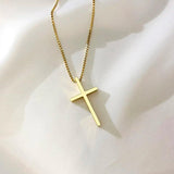 Cross Pendant Necklace for Women with Crystal Stainless Steel