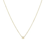 A-Z Letter Pendant Necklace Pave Zirconia Stainless Steel Chain Necklace Jewelry