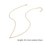 A-Z Letter Pendant Necklace Pave Zirconia Stainless Steel Chain Necklace Jewelry