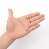 A-Z Letter Pendant Necklace Pave Zirconia Stainless Steel Chain Necklace Jewelry