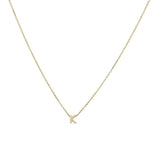 A-Z Letter Pendant Necklace Pave Zirconia Stainless Steel Chain Necklace Jewelry