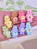 10pcs Cartoon Bear Resin Charms for DIY Jewelry Making Bulk