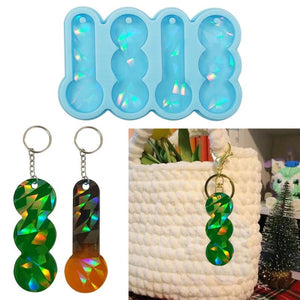 Holographic Keychain Crystal Epoxy Resin Mold
