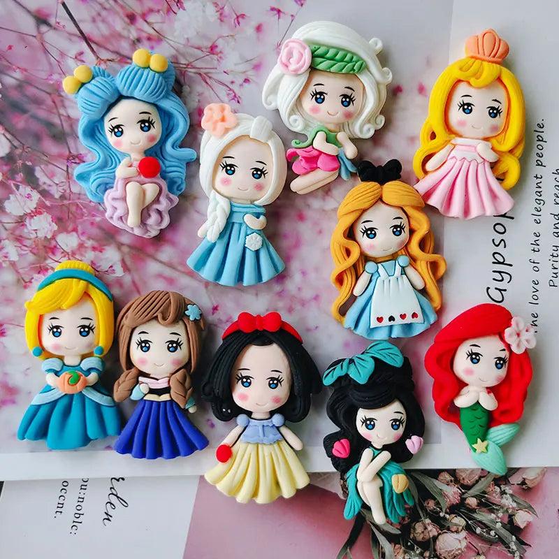 5pcs DIY Resin Princess Hair Accessories, Girl Ornaments