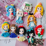 5pcs DIY Resin Princess Hair Accessories, Girl Ornaments