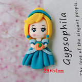 5pcs DIY Resin Princess Hair Accessories, Girl Ornaments