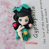 5pcs DIY Resin Princess Hair Accessories, Girl Ornaments