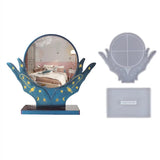 DIY Crystal Epoxy Resin Mold Hand Makeup Mirror Desktop Mirror Silicone Mold