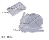 DIY Crystal Epoxy Resin Mold Hand Makeup Mirror Desktop Mirror Silicone Mold