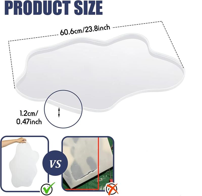 Irregular Shape Pendulum Ornament River Table Silicone Mold