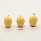 6pcs Simulated Vegetable Big Potato Resin Charms for Crafts DIY Jewelry Making