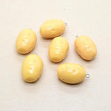 6pcs Simulated Vegetable Big Potato Resin Charms for Crafts DIY Jewelry Making