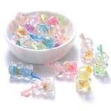 10pcs Glow Bear Straw Cup Charms for DIY Jewelry
