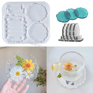 Coaster Silicone Mold Set for DIY Crystal Epoxy Resin