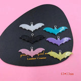 10pcs Resin Flatback Glitter Bat Ghost Charms Earring Necklace Bracelet DIY