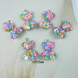 10pcs Crystal Bear Charms Pendant for DIY Necklace Bracelet Jewelry