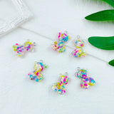 10pcs Crystal Bear Charms Pendant for DIY Necklace Bracelet Jewelry