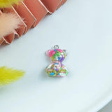 10pcs Crystal Bear Charms Pendant for DIY Necklace Bracelet Jewelry