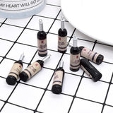 10pcs 3D Wine Bottle Resin Charms Funny Drink Earring Keychain DIY Crafts