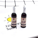 10pcs 3D Wine Bottle Resin Charms Funny Drink Earring Keychain DIY Crafts