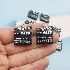 10pcs Film Clapper Board Charms for DIY Earring Resin Pendant C736