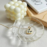 Kpop Grid Heart Necklace Pendant Stainless Steel P213278