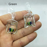 10pcs Resin Coral Fish Bag Charms Animal Pendants DIY Jewelry Making Crafts