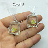 10pcs Resin Coral Fish Bag Charms Animal Pendants DIY Jewelry Making Crafts