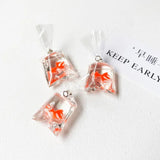 10Pcs Resin Goldfish Charm DIY Kit for Jewelry Making