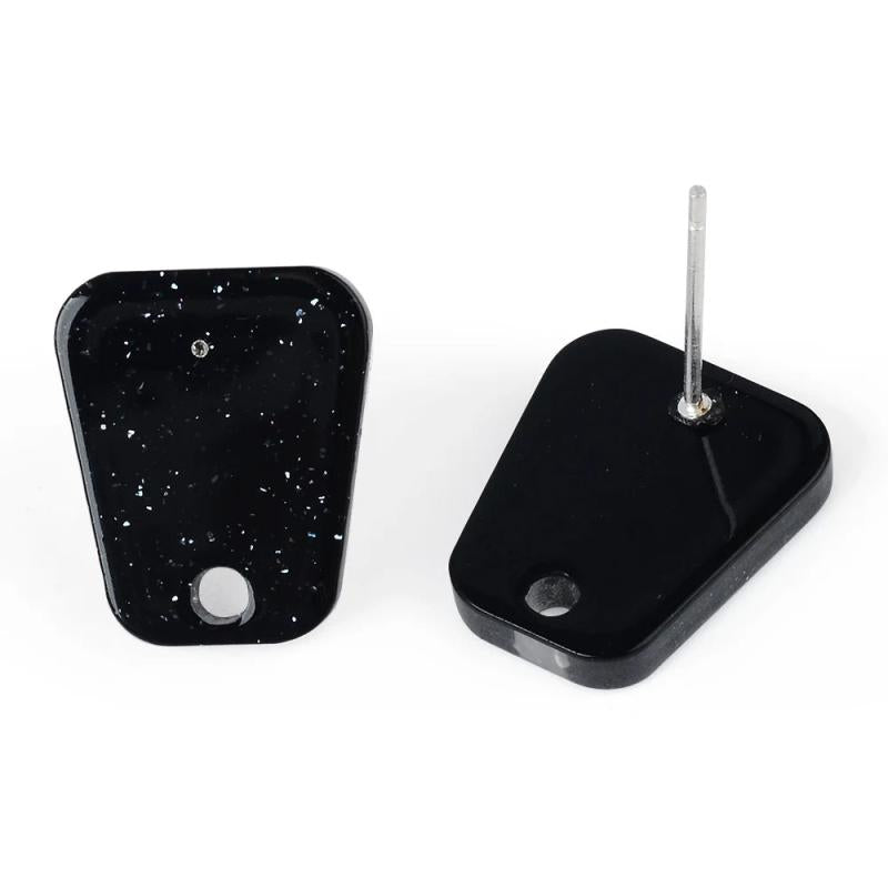 925 Silver Starry Sky Stud Earring Acrylic Resin Ear Pin DIY Ornament Accessorie