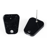 925 Silver Starry Sky Stud Earring Acrylic Resin Ear Pin DIY Ornament Accessorie