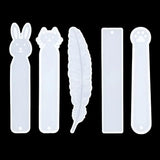 Rectangle Bookmark Silicone Mold Feather Casting Mould DIY Epoxy Resin Craft