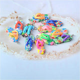 10Pcs Soft Clay Slippers Charms Pendant Earring DIY 32x12mm