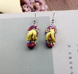 10Pcs Soft Clay Slippers Charms Pendant Earring DIY 32x12mm