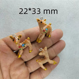 10pcs Cartoon Deer Charms Resin Animal Pendants for DIY Jewelry Making
