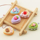 10Pcs Bear Rabbit Cake Resin Charms Pendants for Jewelry Making DIY