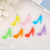 20Pcs/Lot Resin High-heeled Shoes Charms Flatback Cabochons for DIY Making