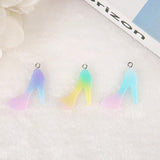 20Pcs/Lot Resin High-heeled Shoes Charms Flatback Cabochons for DIY Making
