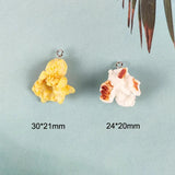 10pcs Resin Popcorn Charm for DIY Crafts