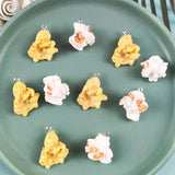 10pcs Resin Popcorn Charm for DIY Crafts