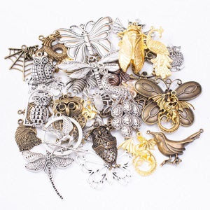 50g Hot Metal Mixed Charm Flying Animal Antique Bronze Jewelry Making DIY