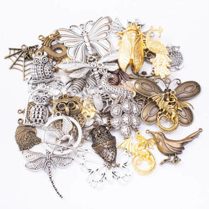 50g Hot Metal Mixed Charm Flying Animal Antique Bronze Jewelry Making DIY