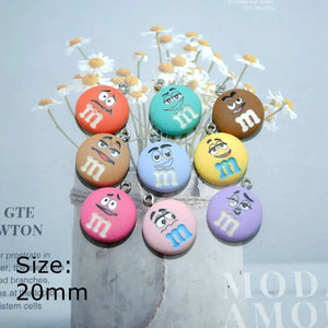 10pcs Resin M Candy Charms DIY Jewelry Making Dollhouse